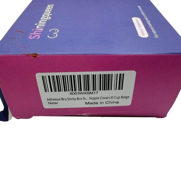 Shiningqueen Adhesive Bra Sticky Bra For Nipple Covers D Cup Beige - Picture 2 of 5